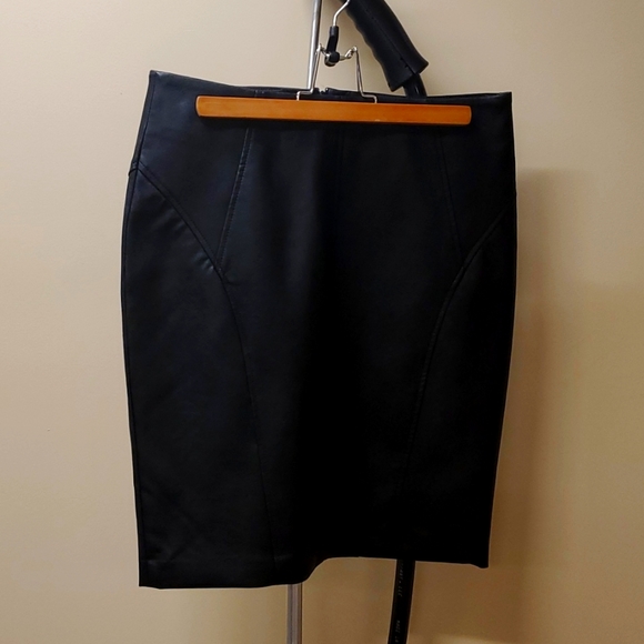 Faux Leather Mini Skirt - Picture 1 of 5